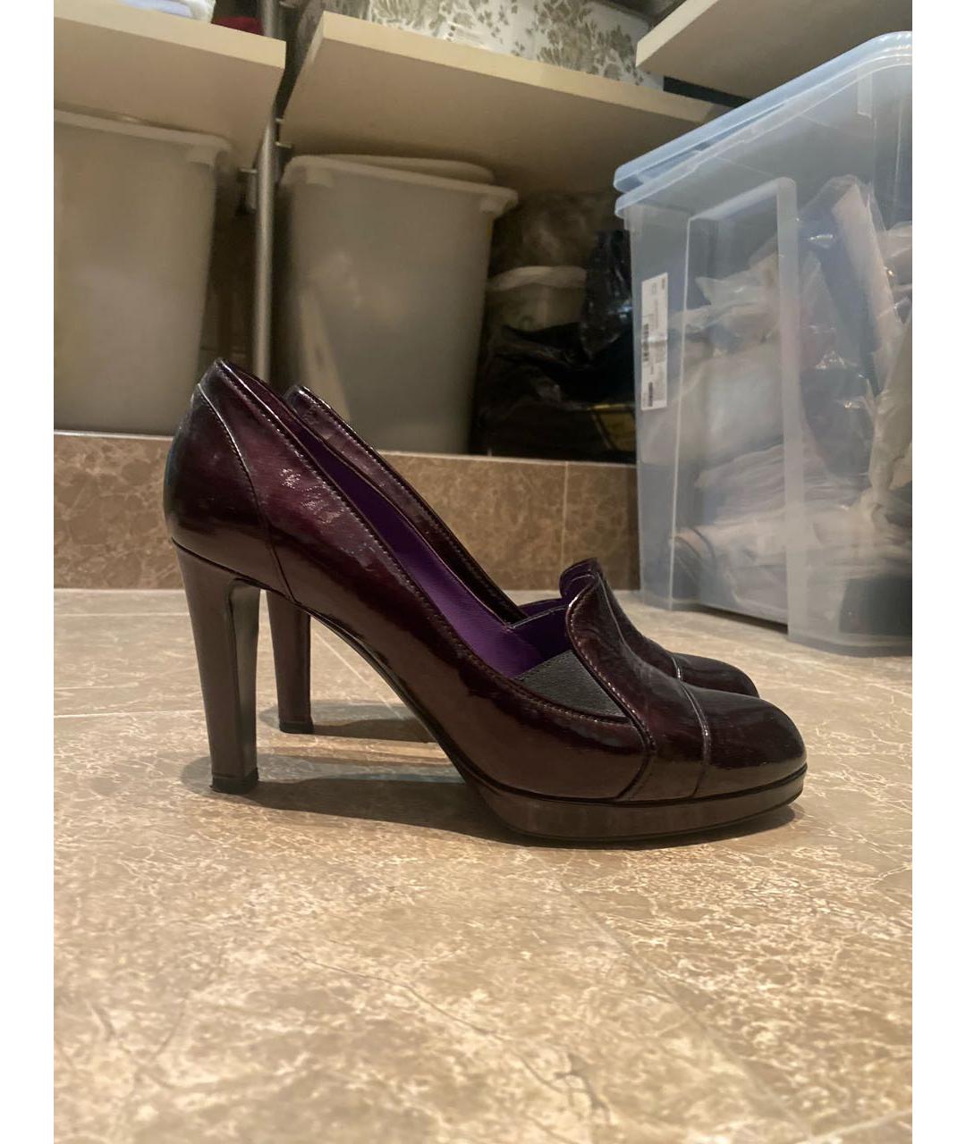 SERGIO ROSSI Фиолетовые туфли из лакированной кожи, фото 7
