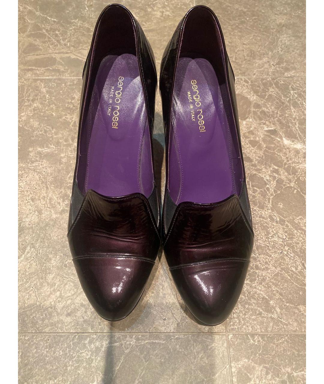 SERGIO ROSSI Фиолетовые туфли из лакированной кожи, фото 2