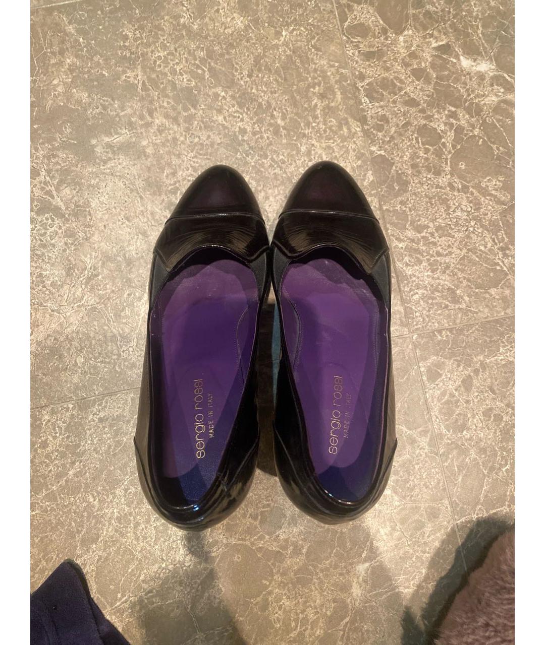SERGIO ROSSI Фиолетовые туфли из лакированной кожи, фото 3