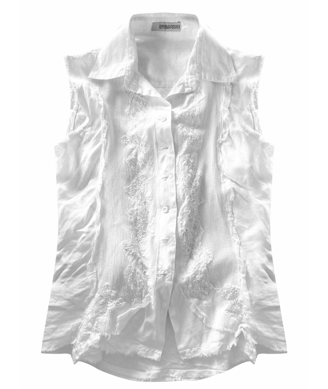 ERMANNO SCERVINO Белая хлопковая блузы, фото 1