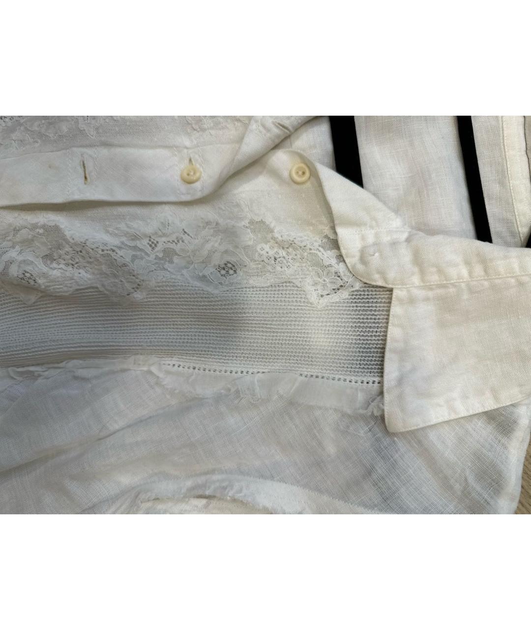 ERMANNO SCERVINO Белая хлопковая блузы, фото 4