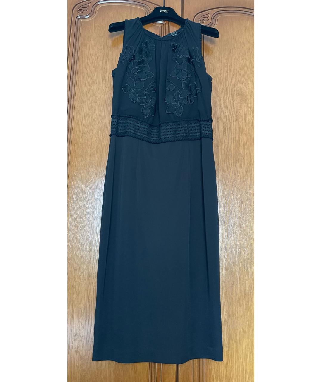 SEVENTY Черное полиэстеровое коктейльное платье, фото 8