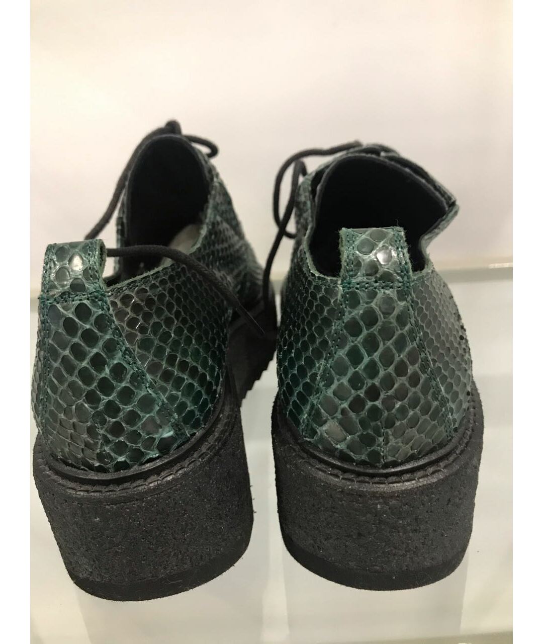 BALLY Зеленые ботинки из лакированной кожи, фото 4
