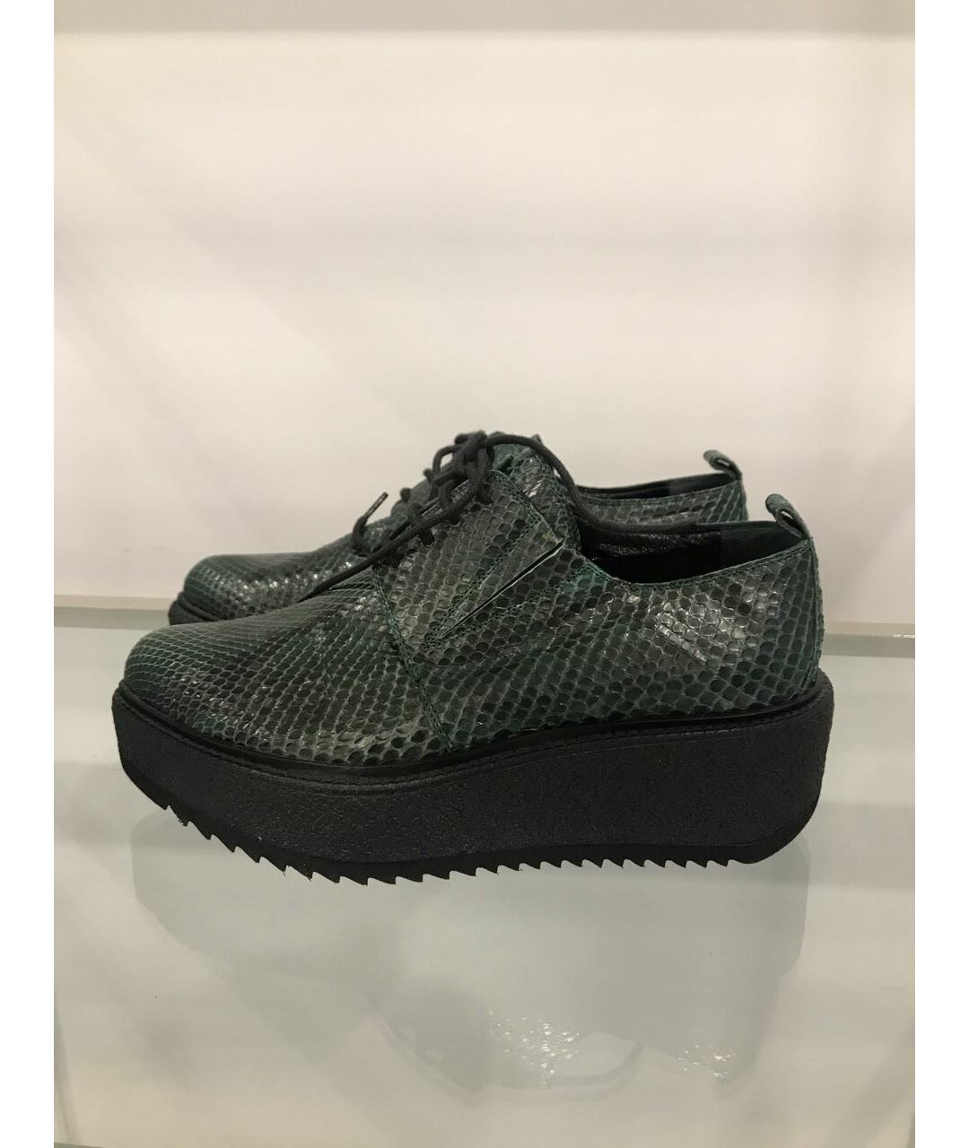 BALLY Зеленые ботинки из лакированной кожи, фото 5