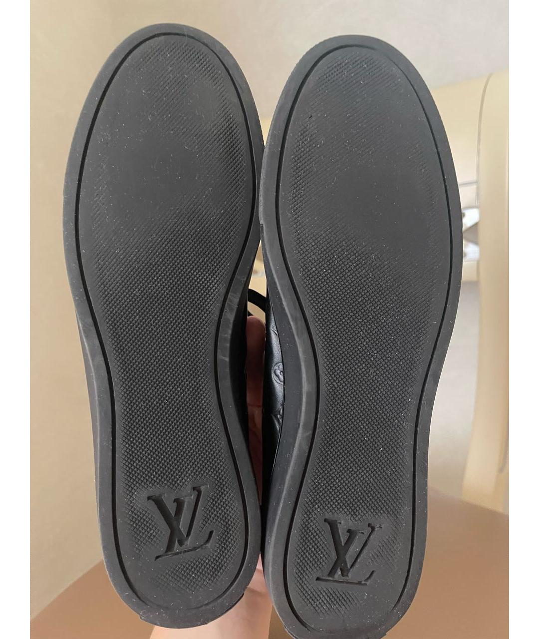 LOUIS VUITTON Черные кроссовки из лакированной кожи, фото 6