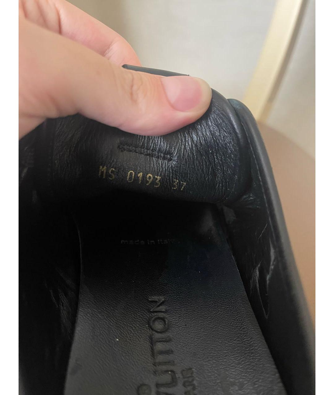 LOUIS VUITTON Черные кроссовки из лакированной кожи, фото 7