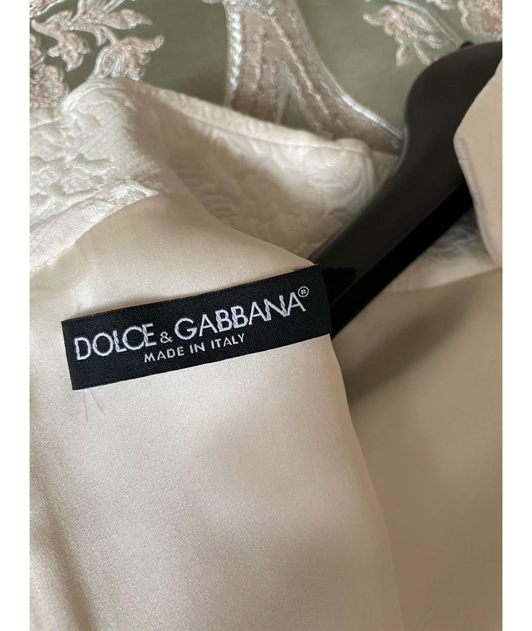DOLCE&GABBANA Белое коктейльное платье, фото 3