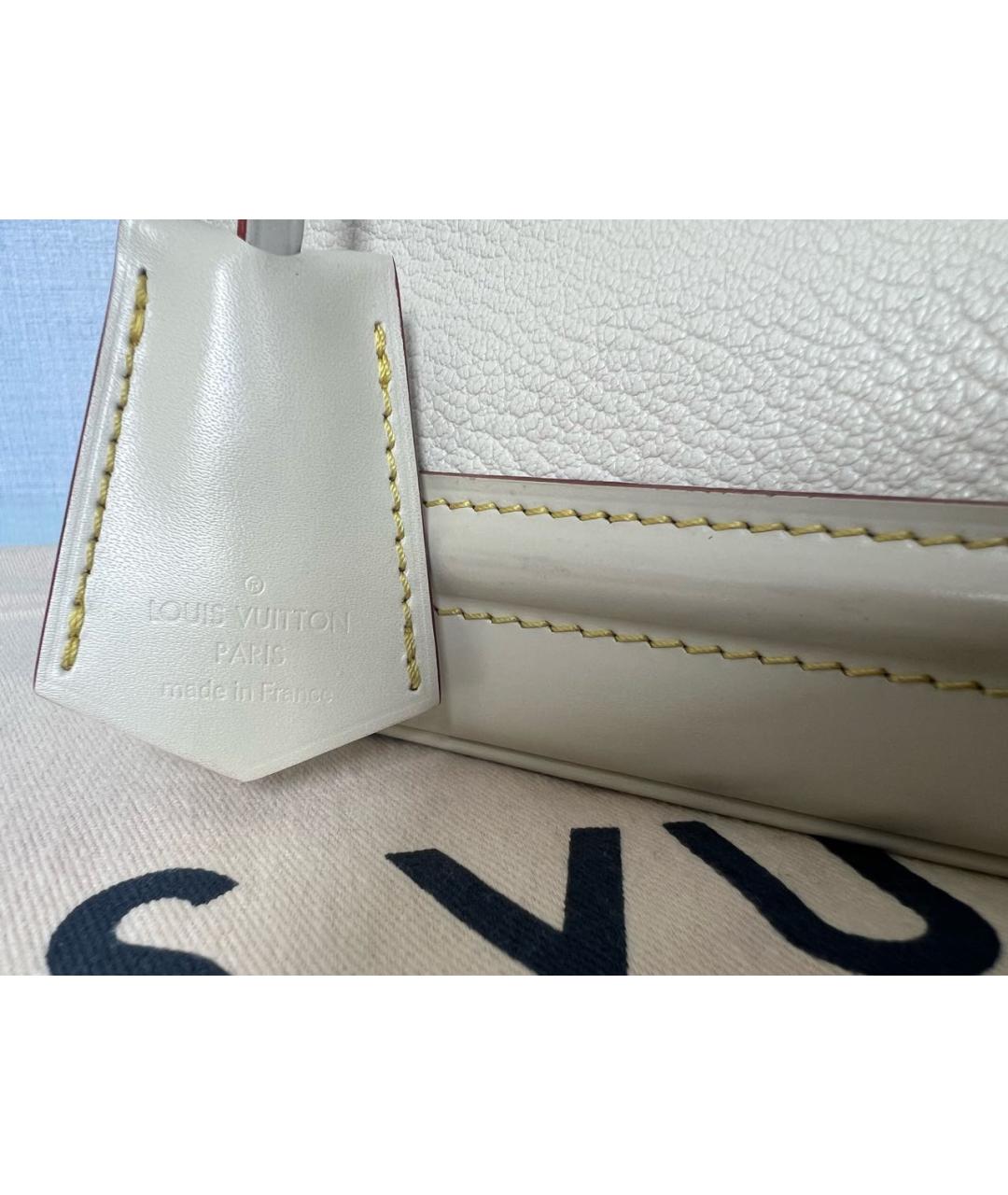 LOUIS VUITTON PRE-OWNED Белая кожаная сумка тоут, фото 8