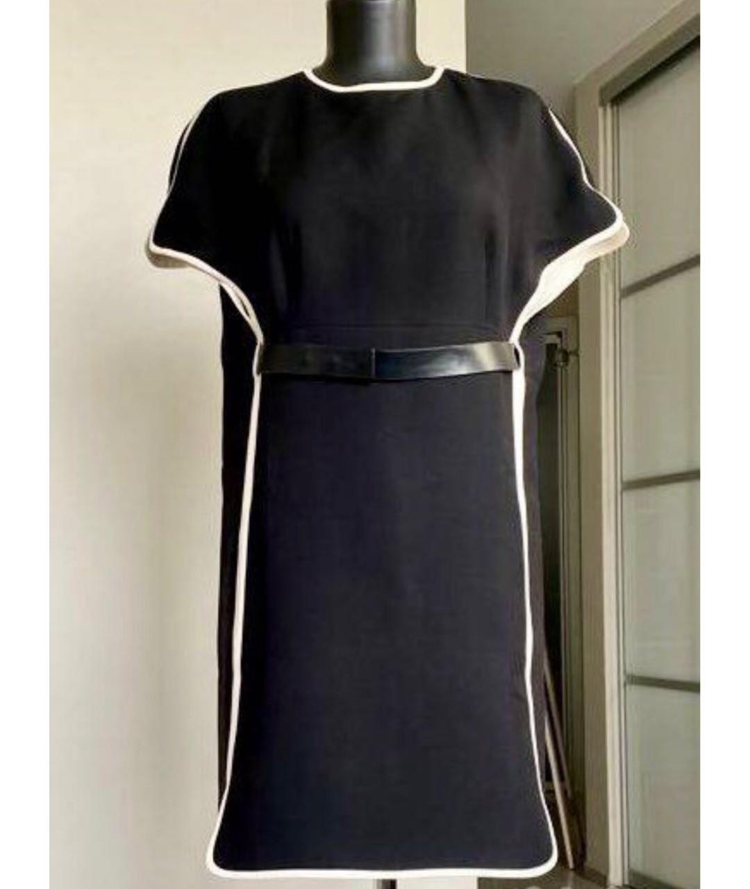 VALENTINO Черное шерстяное повседневное платье, фото 6