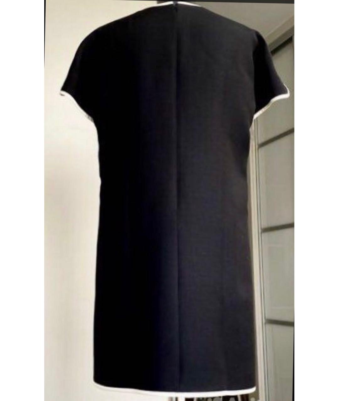 VALENTINO Черное шерстяное повседневное платье, фото 2