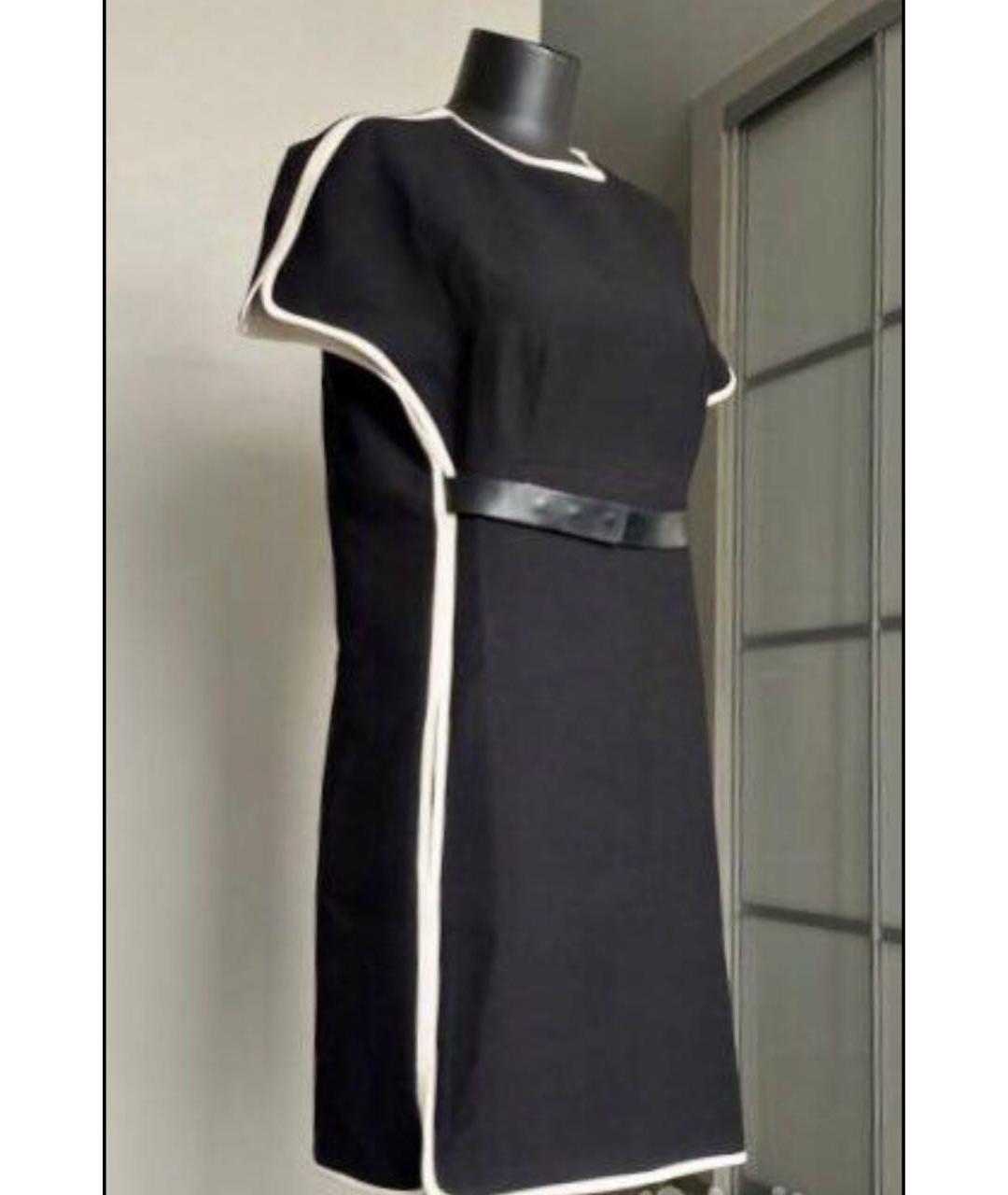 VALENTINO Черное шерстяное повседневное платье, фото 5