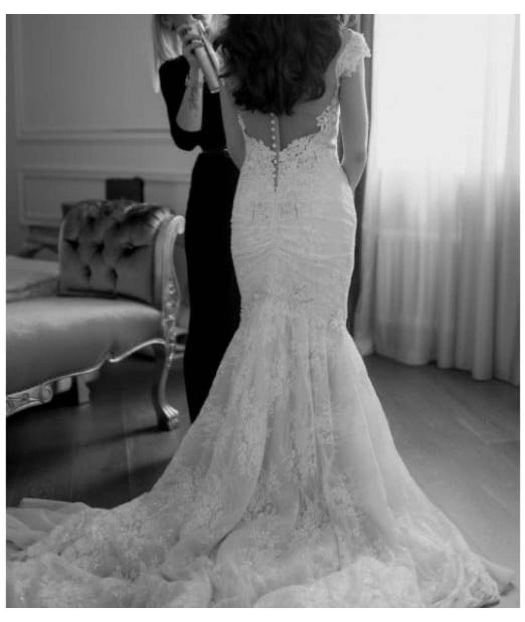 GALIA LAHAV Белое кружевное свадебное платье, фото 2