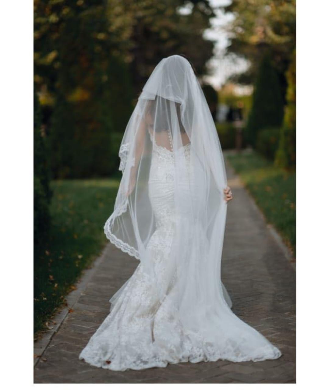 GALIA LAHAV Белое кружевное свадебное платье, фото 8