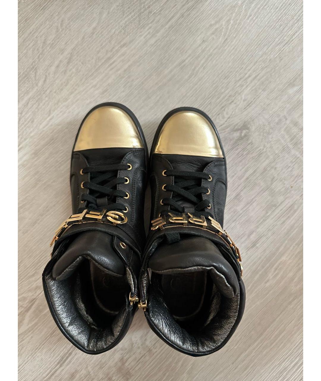 GIANFRANCO FERRE Черные кожаные ботинки, фото 3