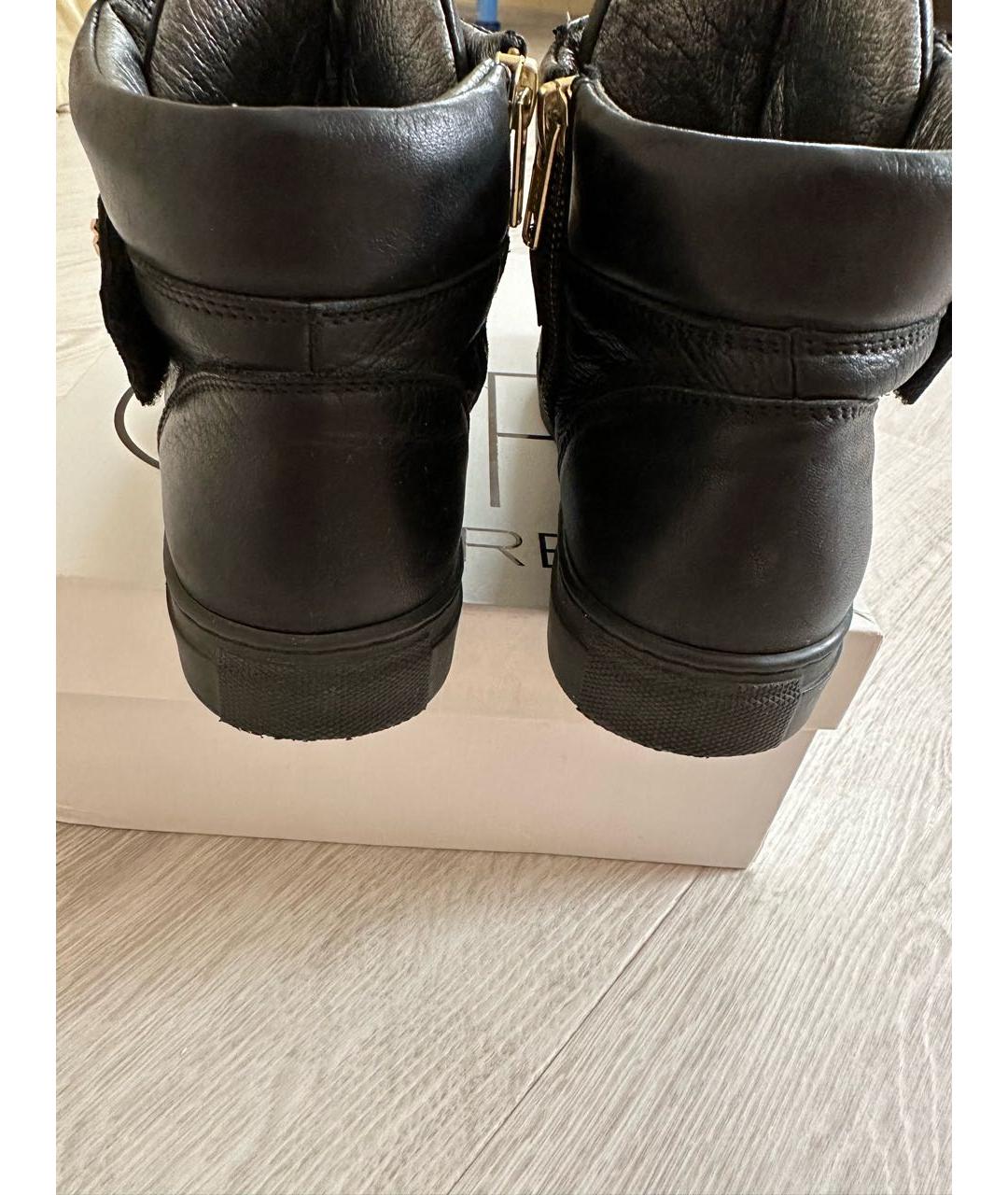 GIANFRANCO FERRE Черные кожаные ботинки, фото 4