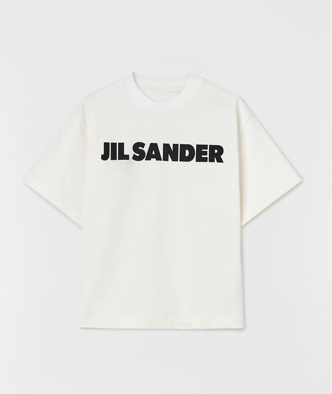 JIL SANDER Белая хлопковая футболка, фото 5
