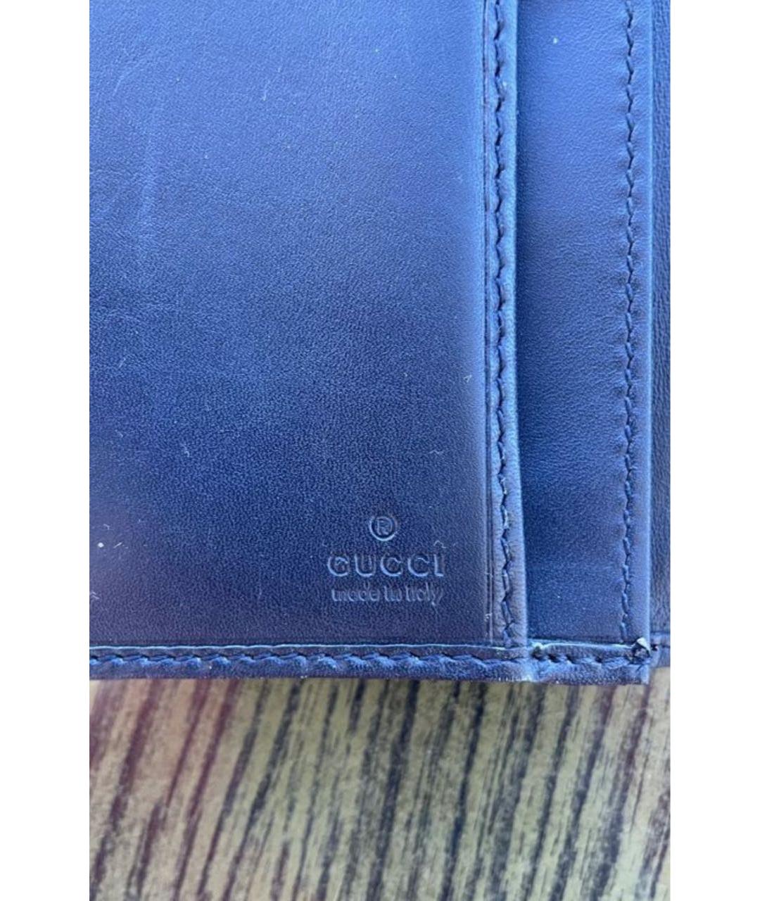 GUCCI Бежевый кожаный кошелек, фото 7