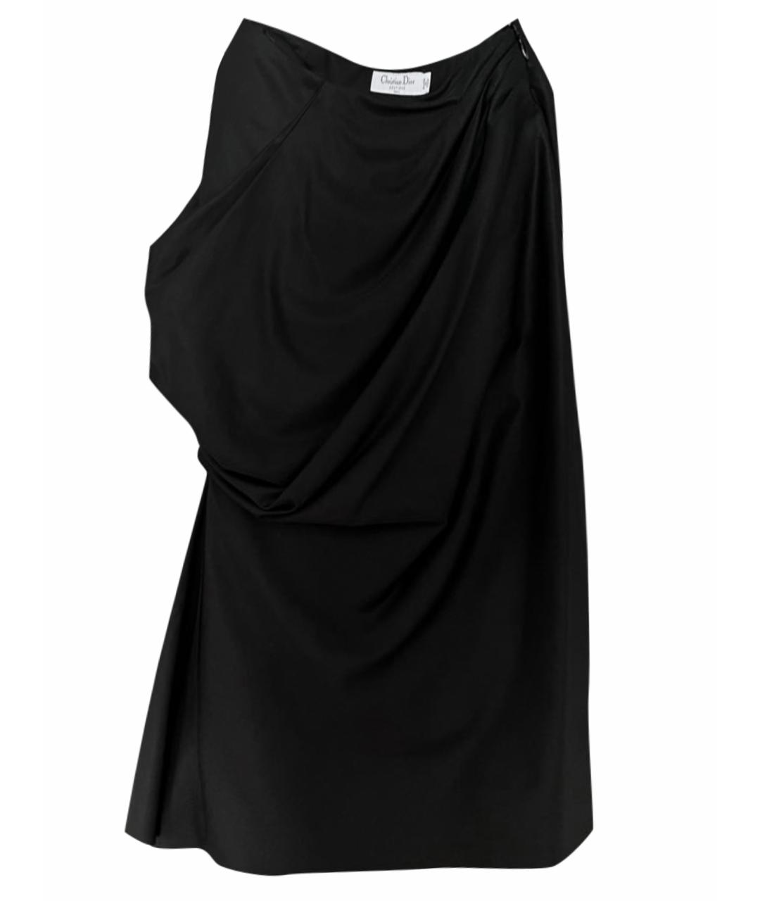 CHRISTIAN DIOR PRE-OWNED Черная шерстяная юбка миди, фото 1