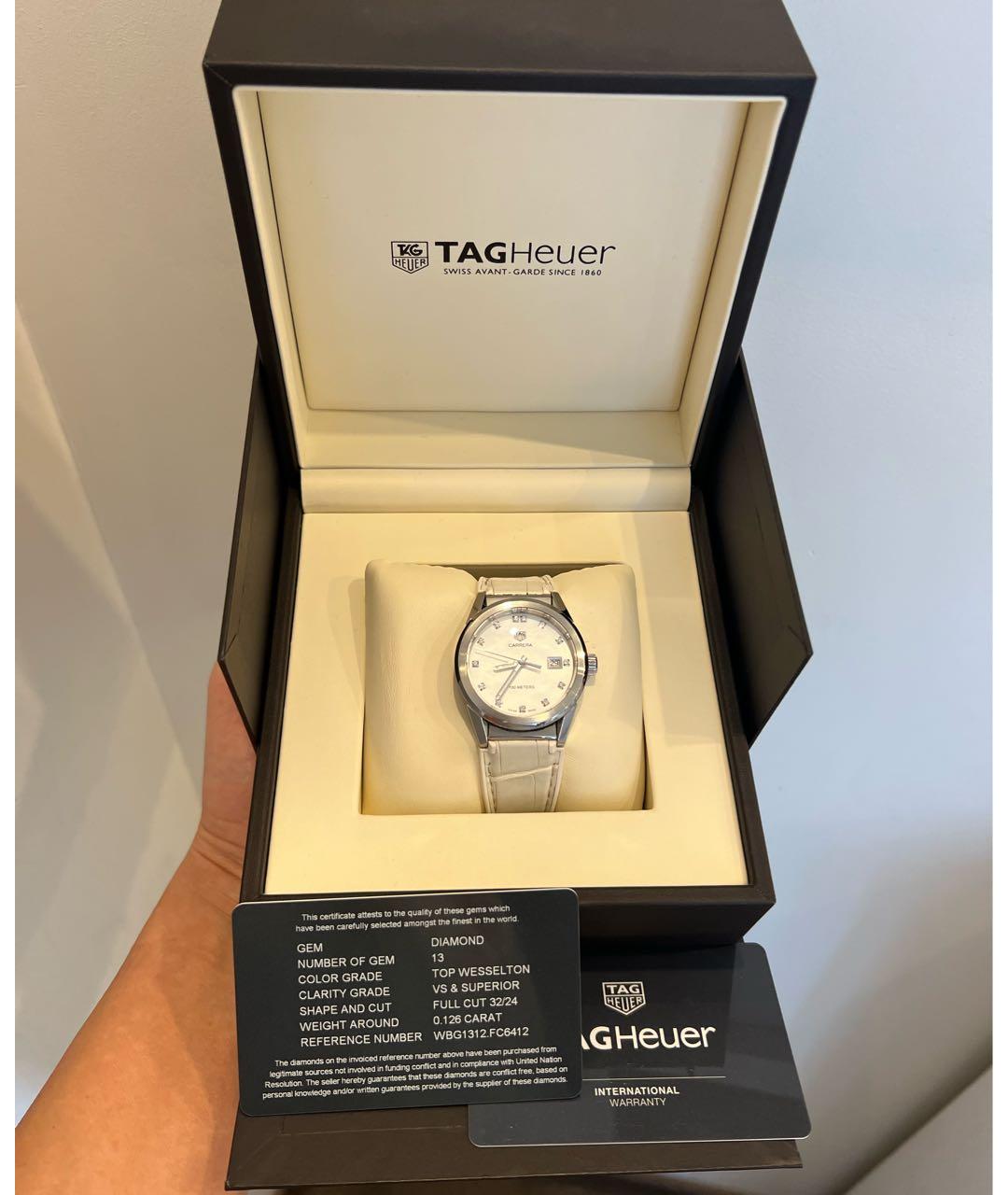 TAG HEUER Белые часы, фото 4