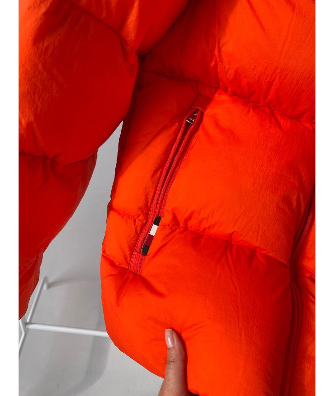 TOMMY HILFIGER Оранжевый синтетический пуховик, фото 4