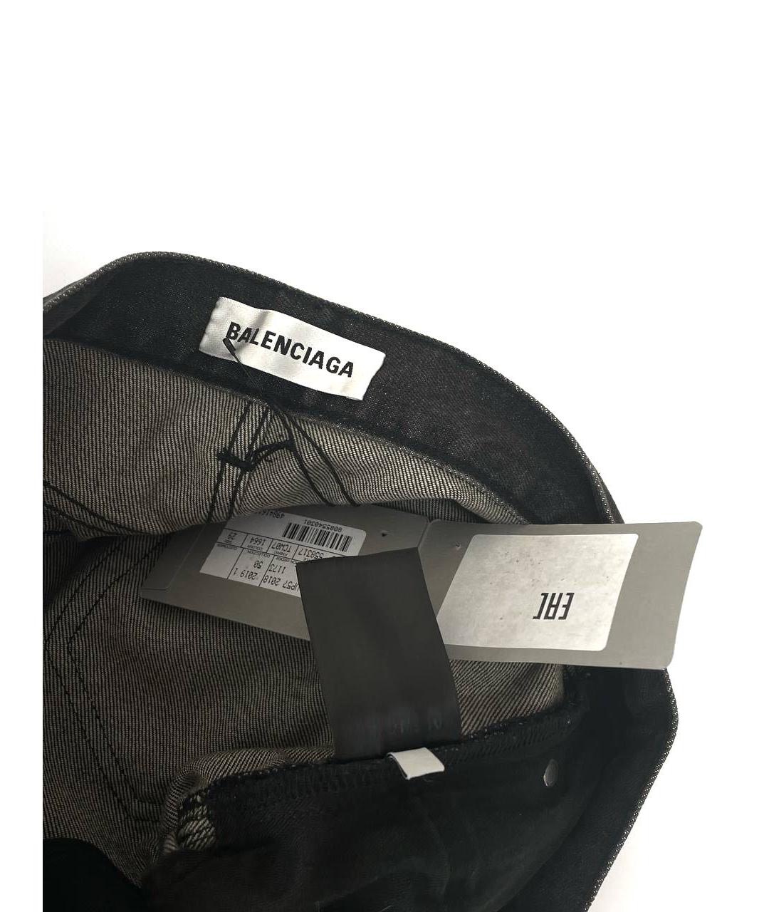 BALENCIAGA Черные хлопко-эластановые джинсы слим, фото 3