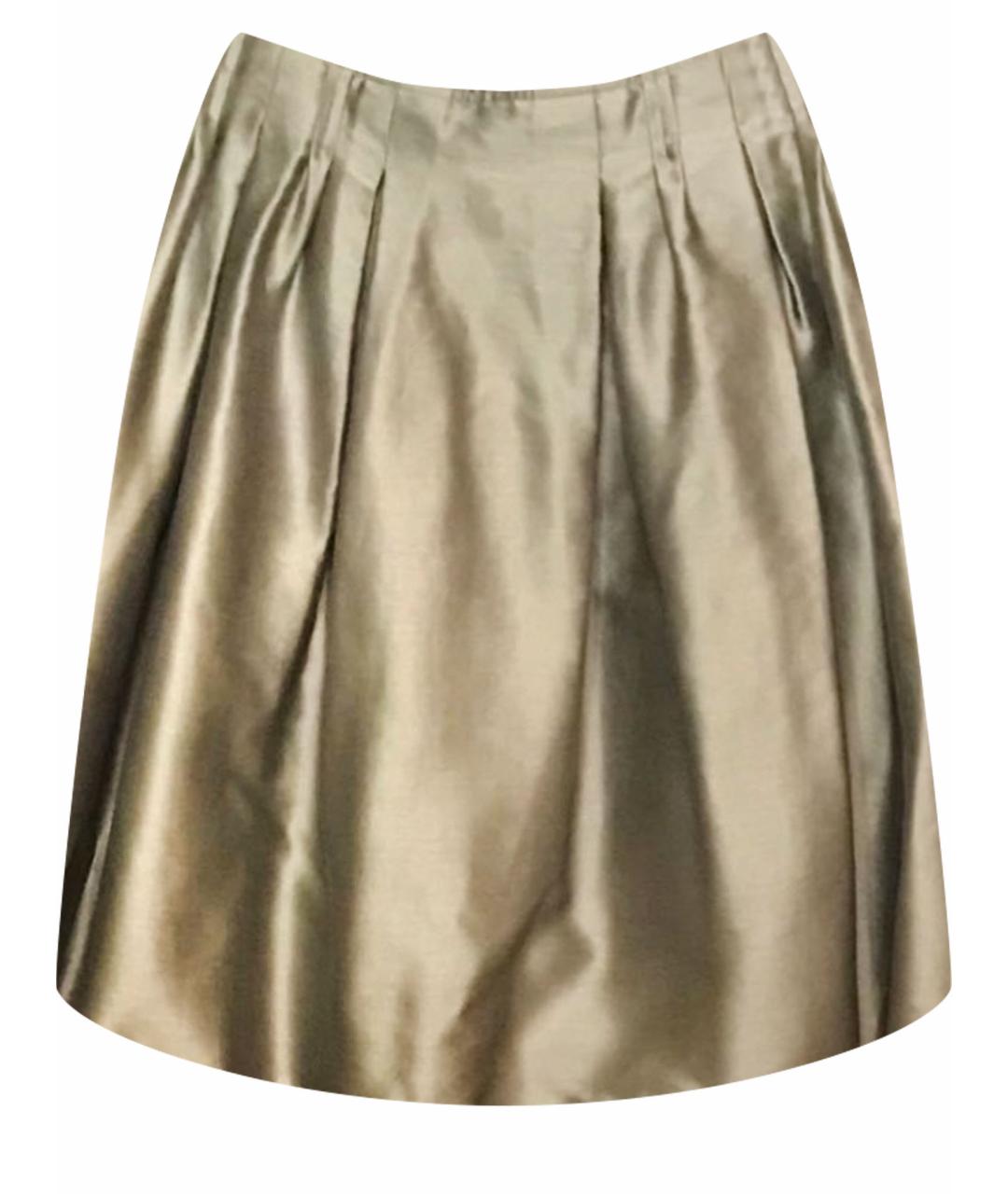 ARMANI COLLEZIONI Серая шелковая юбка миди, фото 1