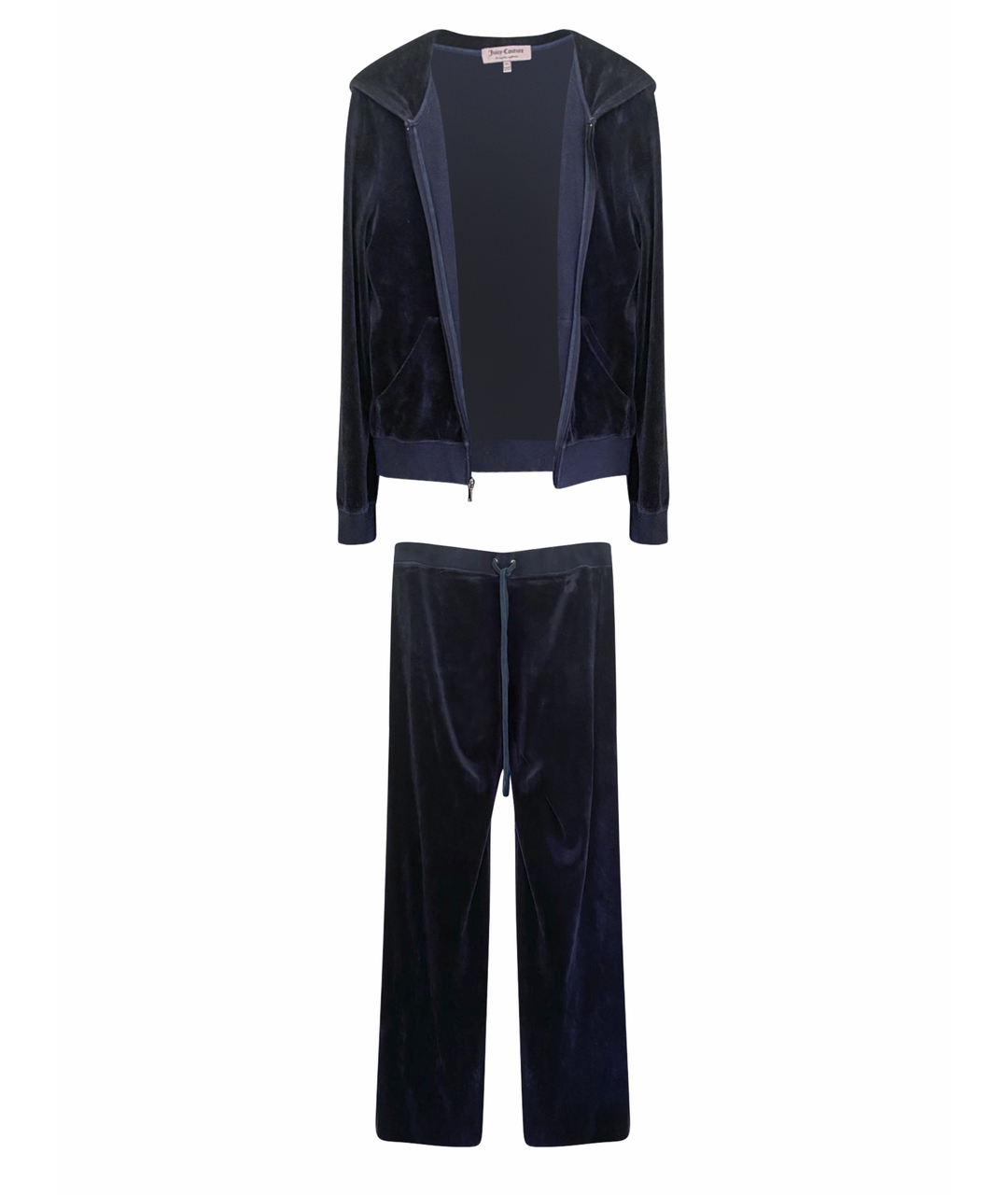 JUICY COUTURE Синий велюровый костюм с брюками, фото 1