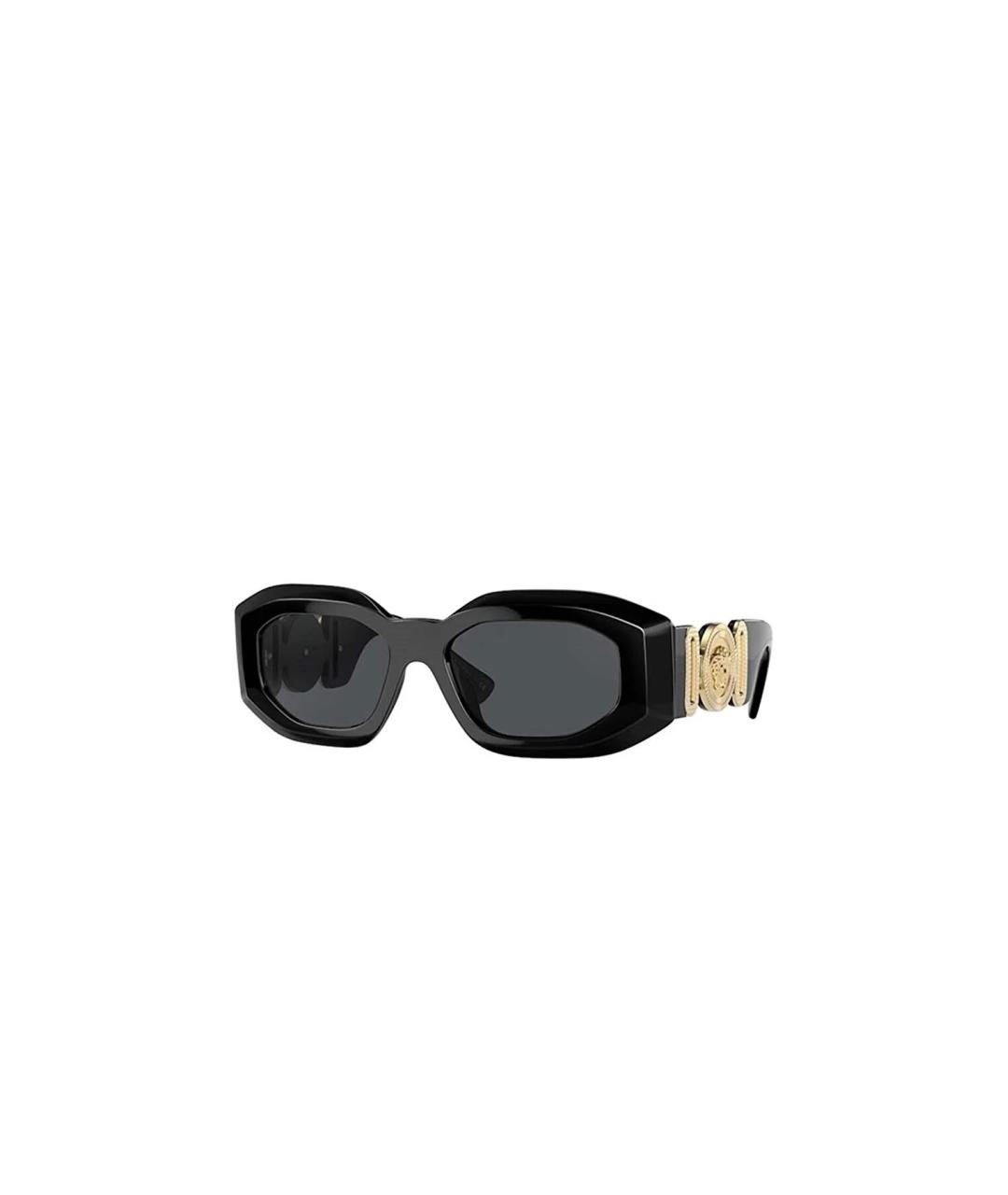 VERSACE Черные пластиковые солнцезащитные очки, фото 1