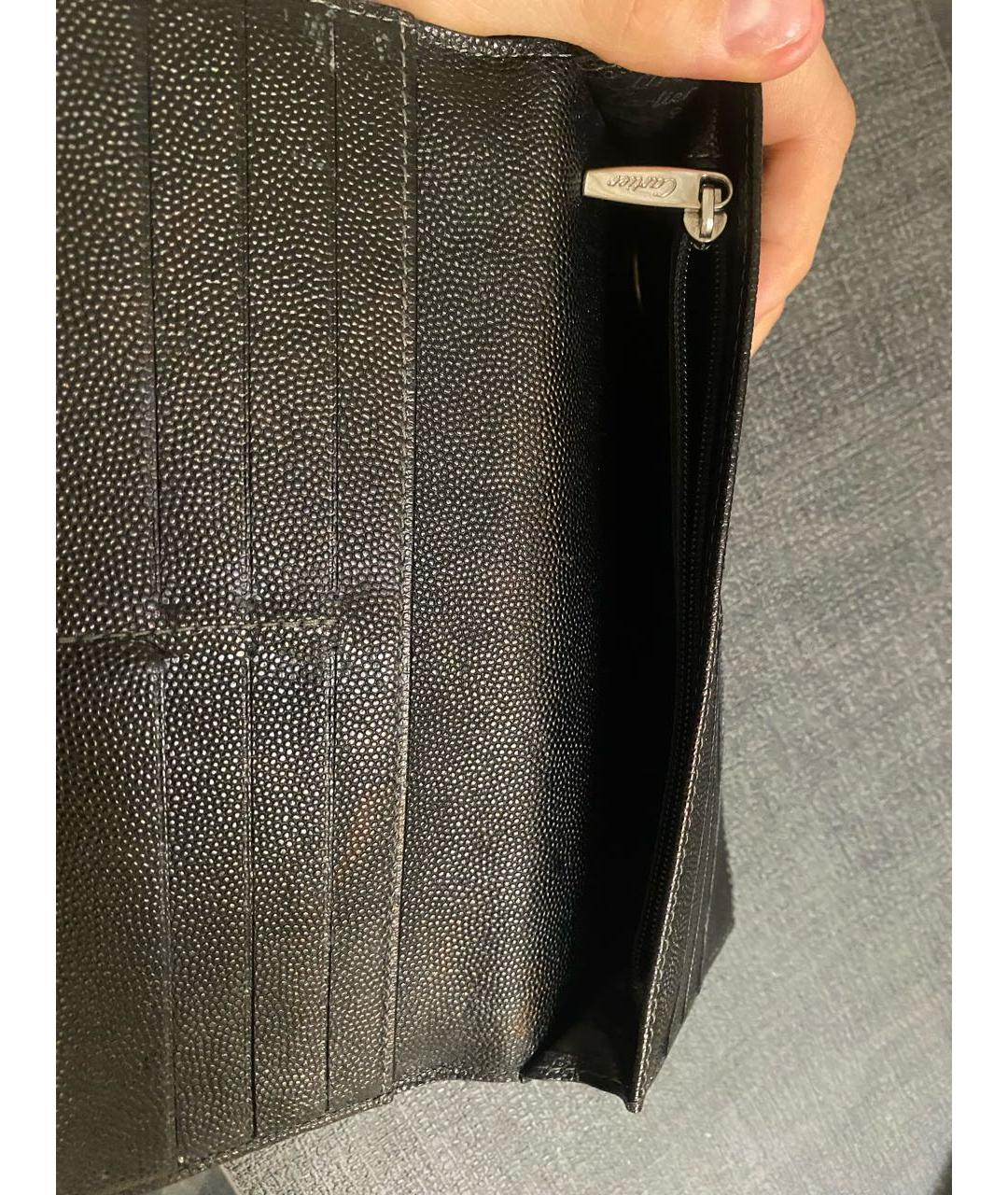 CARTIER Черный кожаный кошелек, фото 3