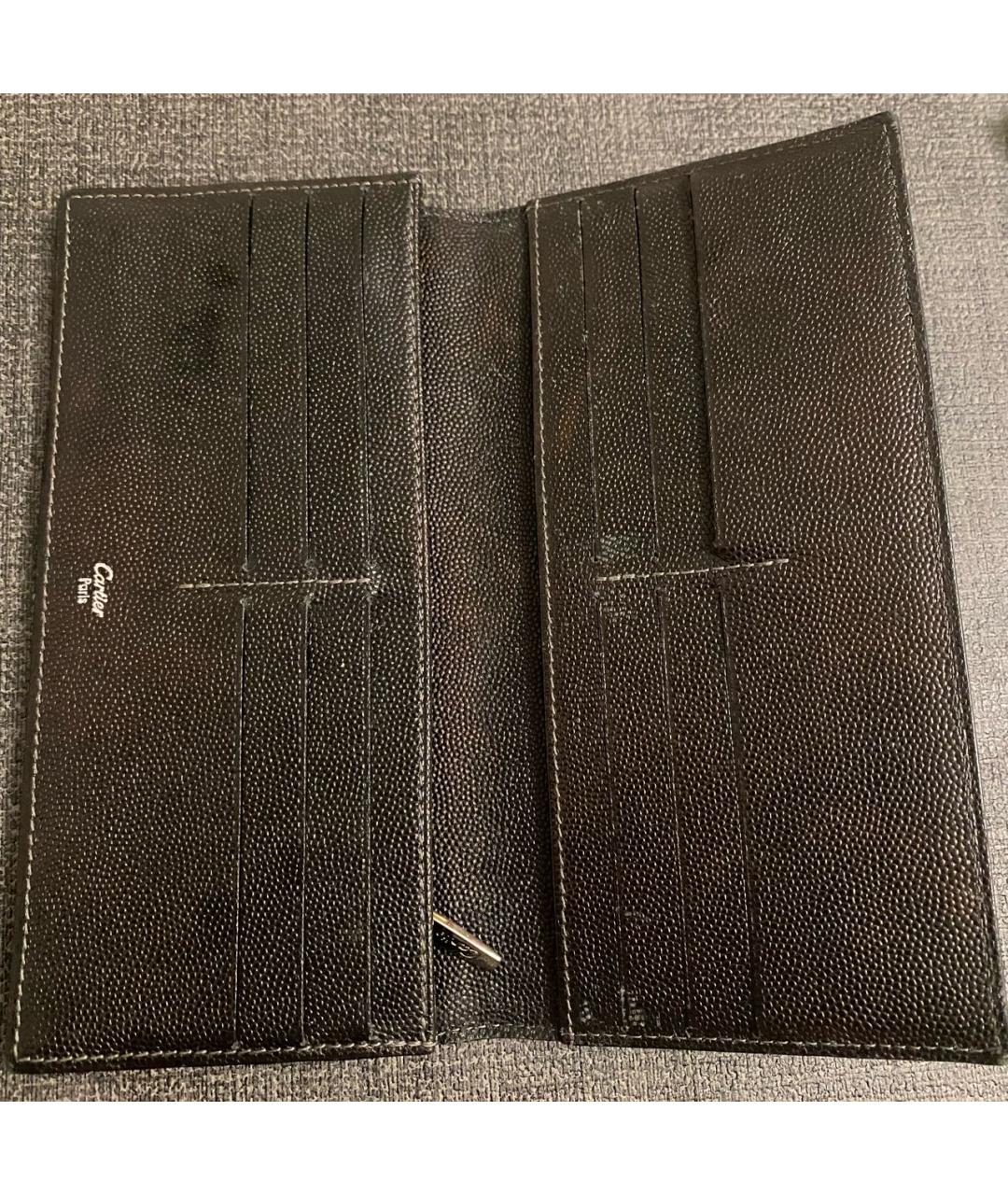 CARTIER Черный кожаный кошелек, фото 4