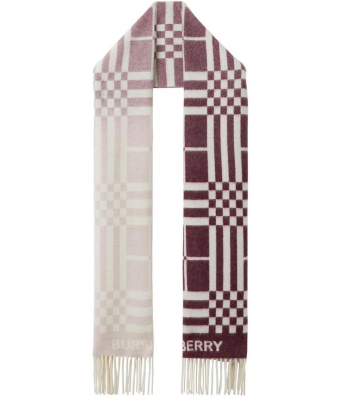 BURBERRY Бордовый кашемировый шарф, фото 1