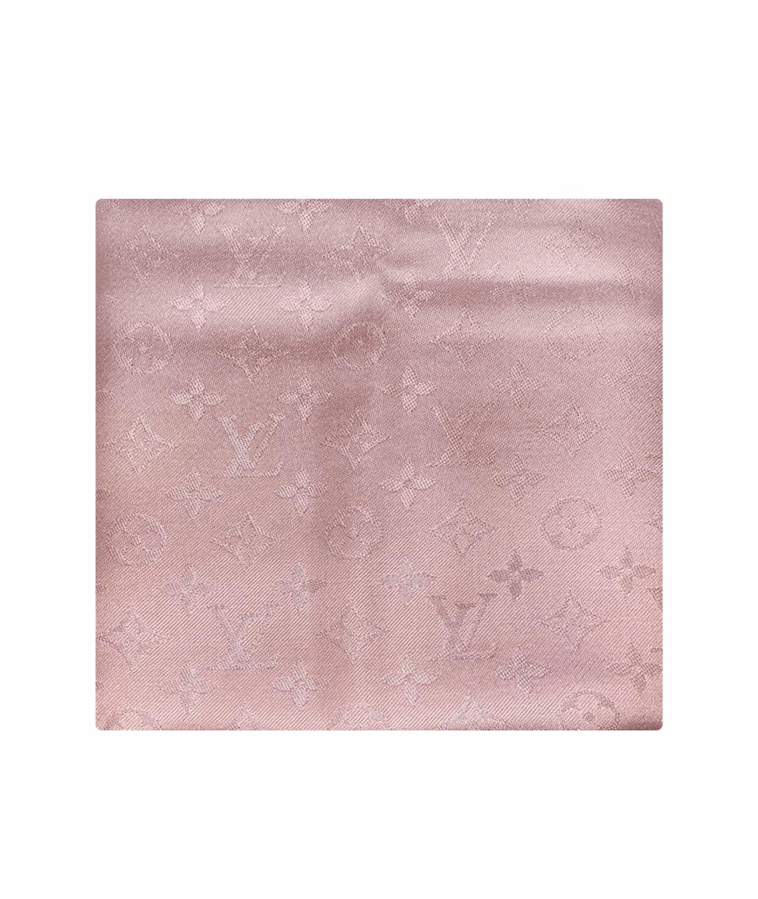 LOUIS VUITTON Розовый шелковый платок, фото 1