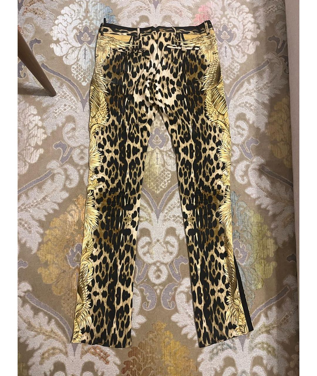 ROBERTO CAVALLI Шелковые прямые брюки, фото 2