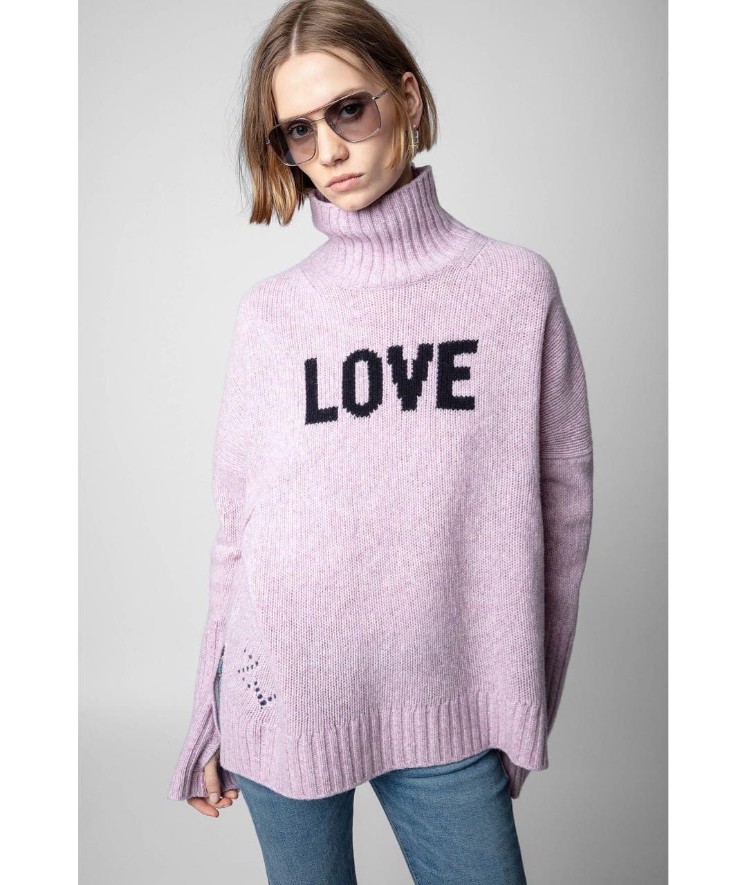 ZADIG & VOLTAIRE Розовый шерстяной джемпер / свитер, фото 2