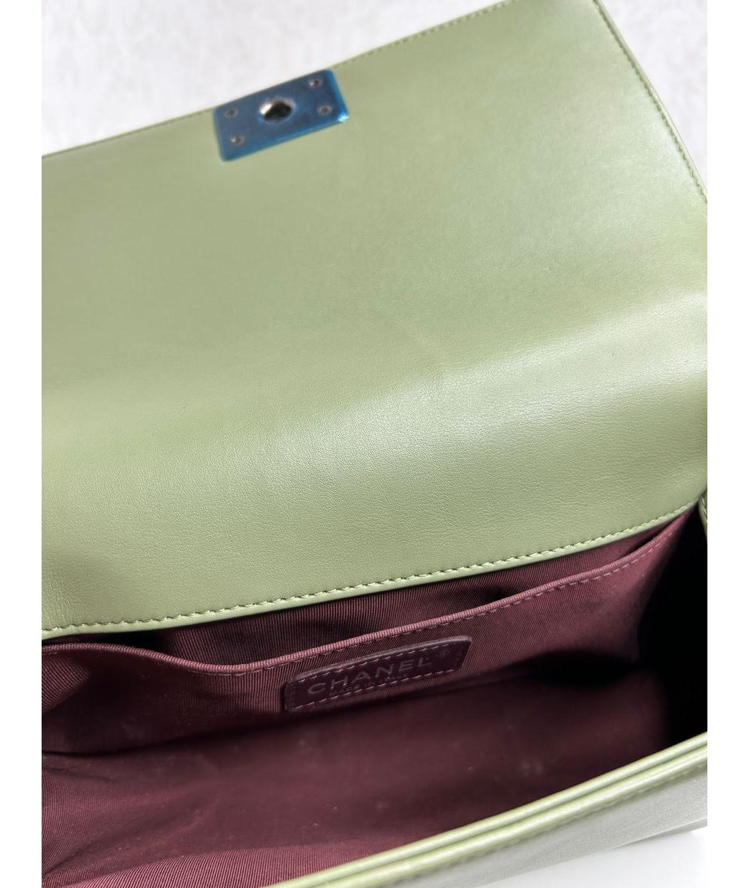 CHANEL Зеленая кожаная сумка через плечо, фото 3