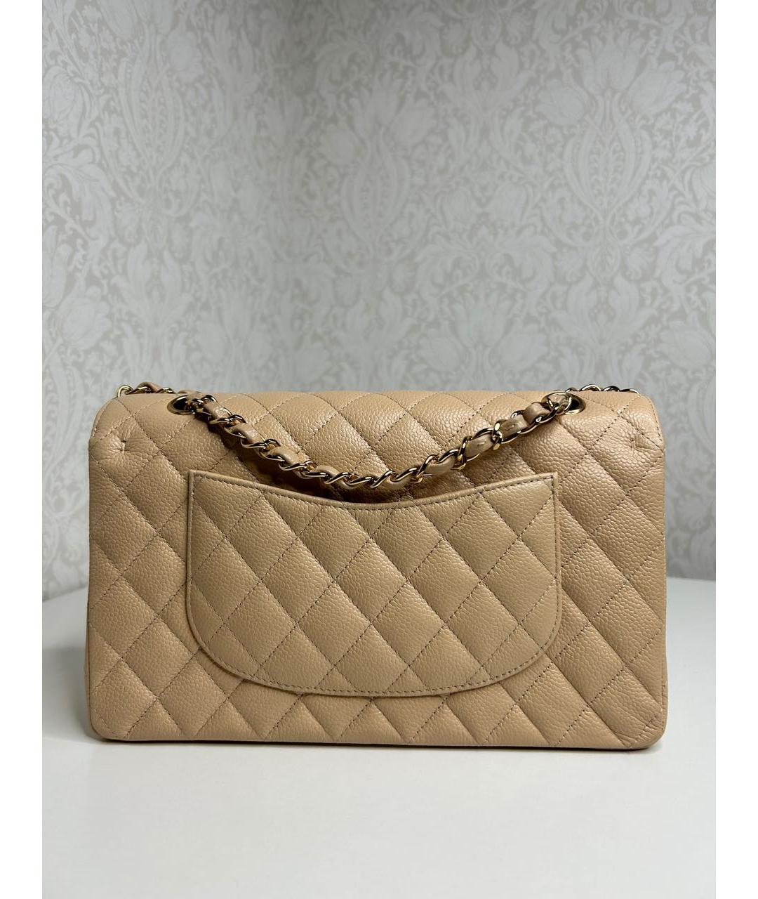 CHANEL Бежевая кожаная сумка через плечо, фото 2