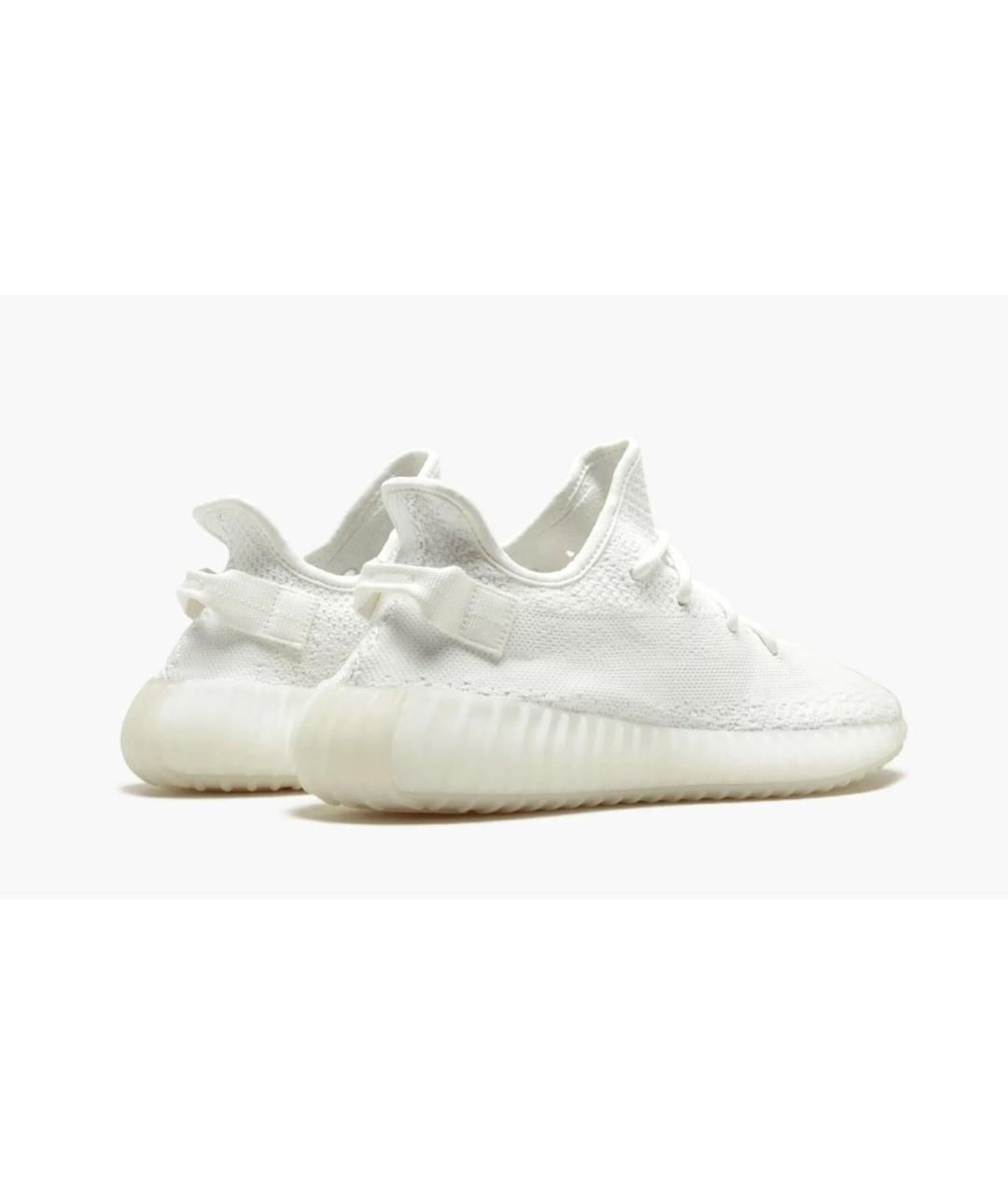 ADIDAS YEEZY Белые текстильные низкие кроссовки / кеды, фото 4