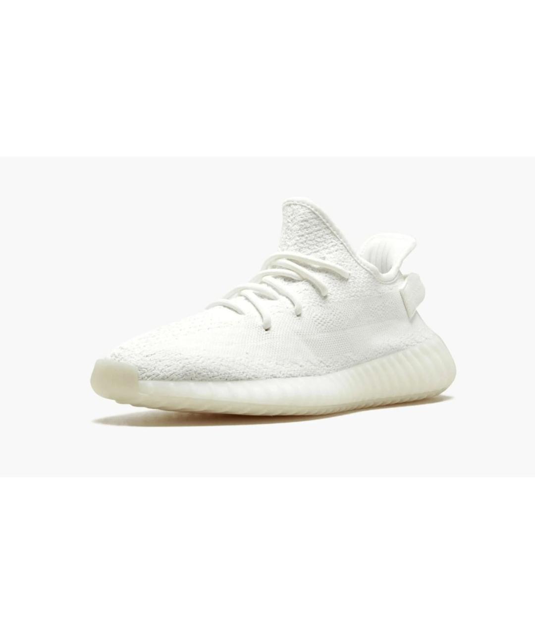 ADIDAS YEEZY Белые текстильные низкие кроссовки / кеды, фото 3