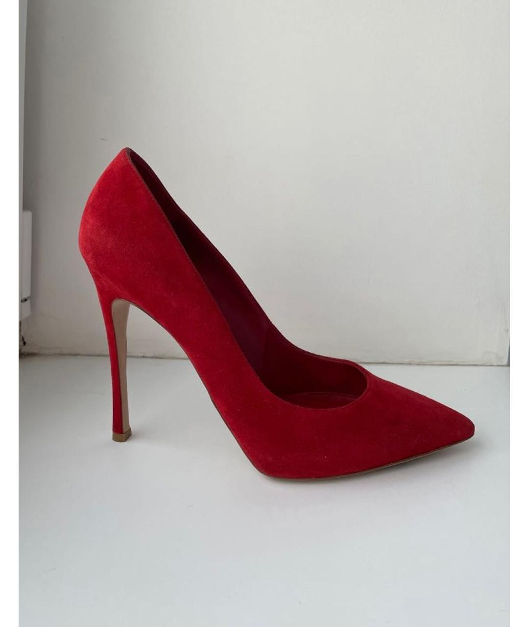 GIANVITO ROSSI Красные замшевые туфли, фото 6