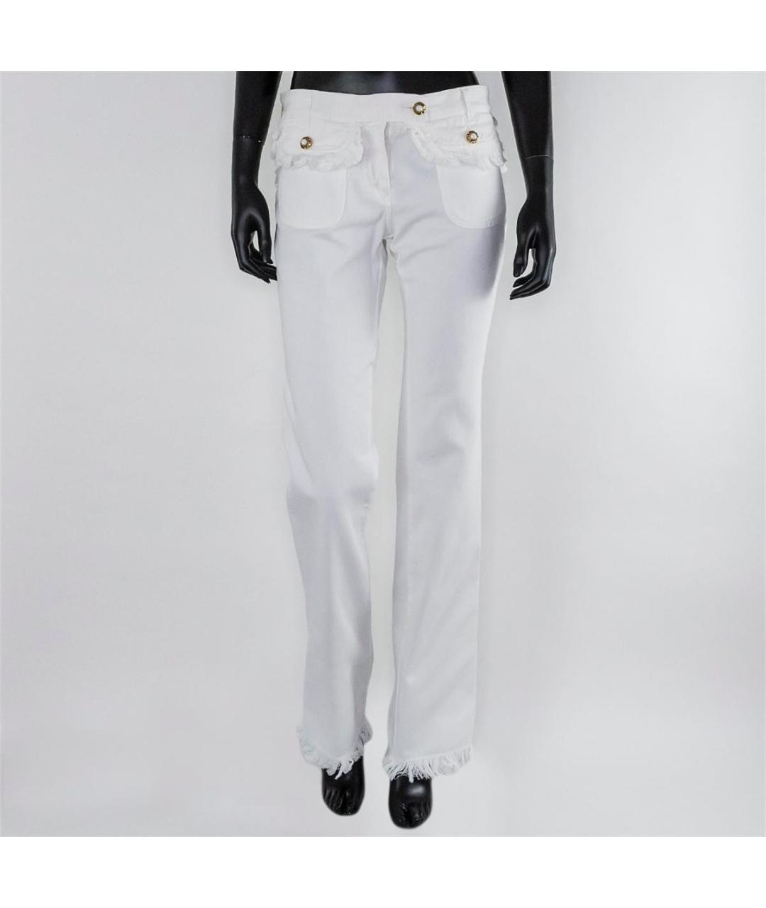 DOLCE&GABBANA Белые хлопковые прямые джинсы, фото 4