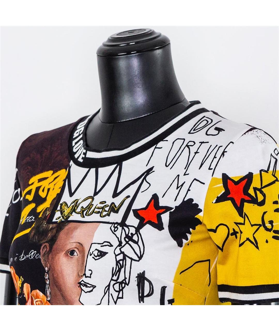 DOLCE&GABBANA Черная хлопковая футболка, фото 2