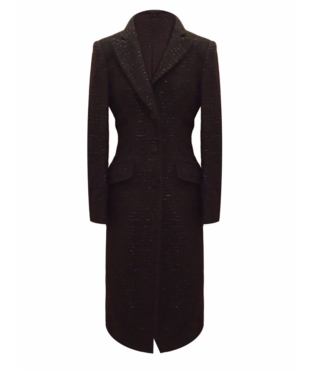 MOSCHINO Черное шерстяное пальто, фото 1