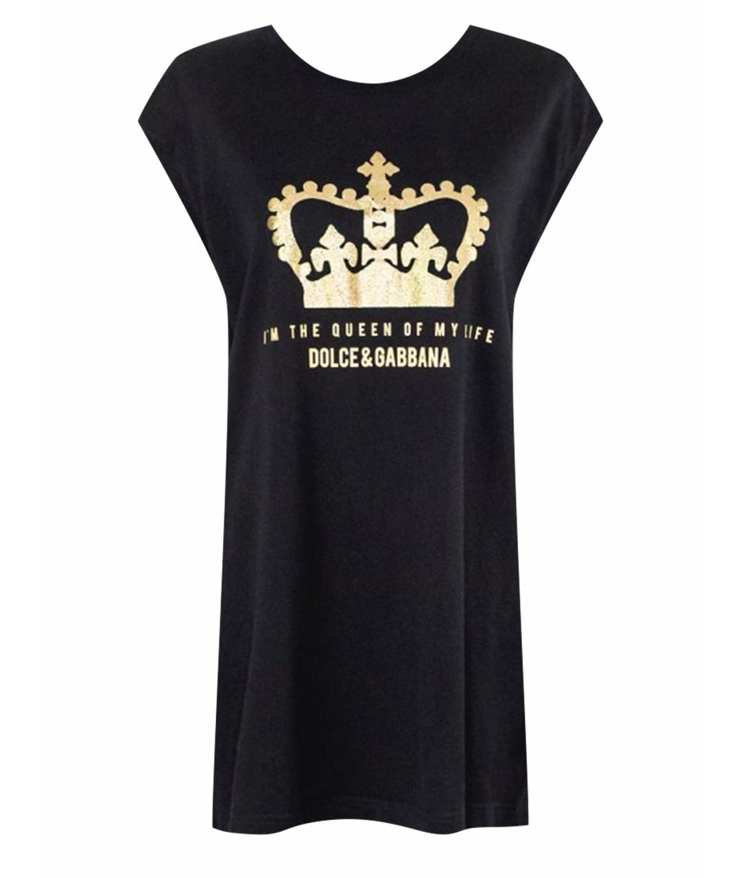 DOLCE&GABBANA Черная хлопковая футболка, фото 1