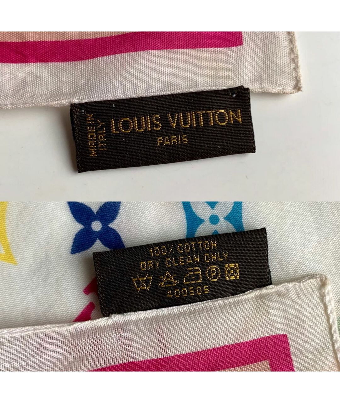 LOUIS VUITTON PRE-OWNED Мульти хлопковый шарф, фото 7