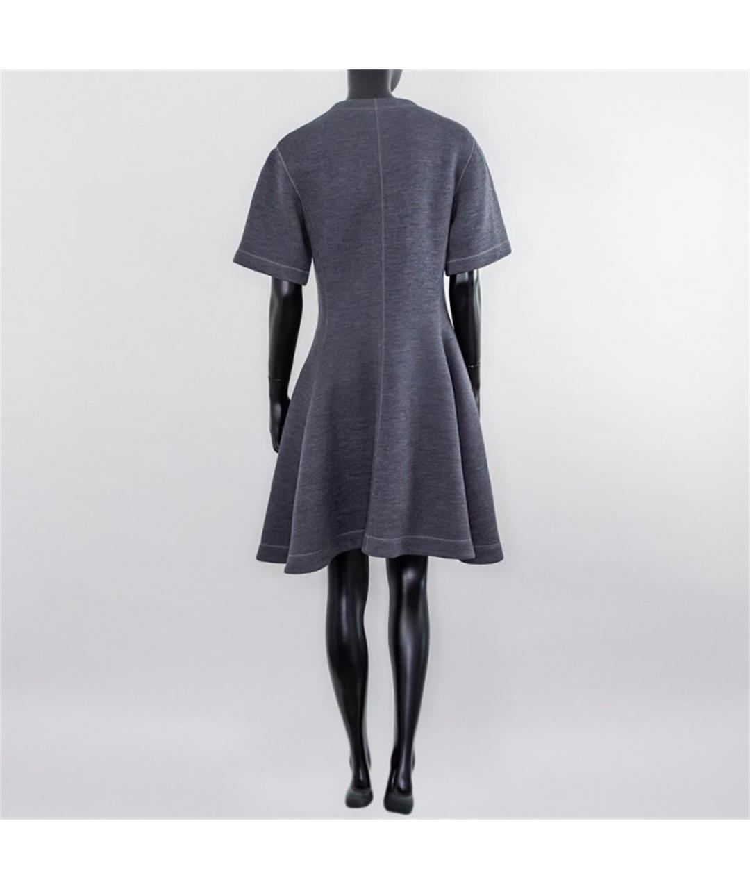CHRISTIAN DIOR Серое синтетическое повседневное платье, фото 3