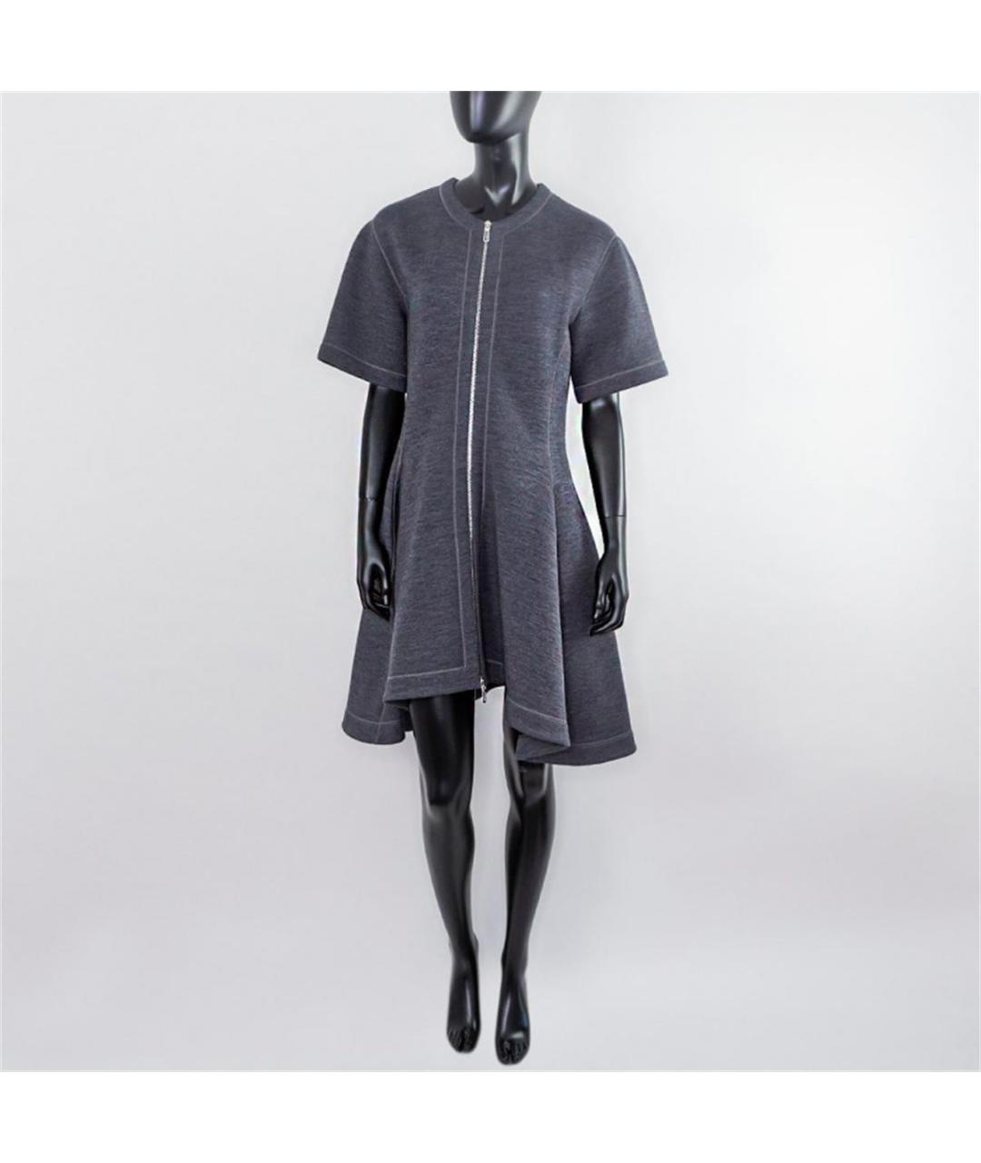 CHRISTIAN DIOR Серое синтетическое повседневное платье, фото 4