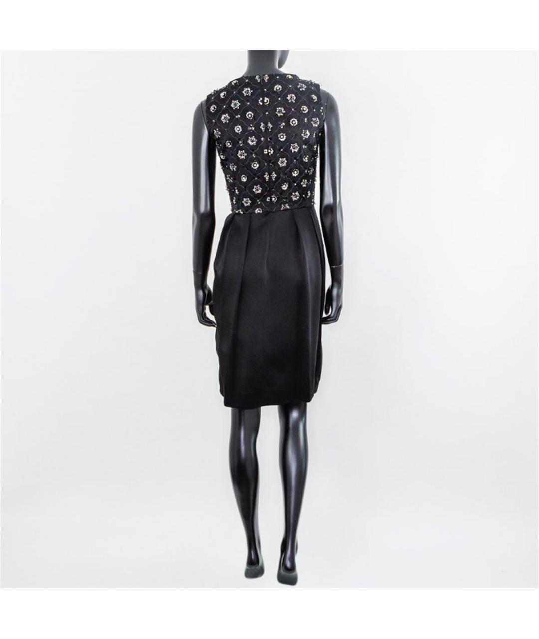 CHRISTIAN DIOR Черное шелковое повседневное платье, фото 3