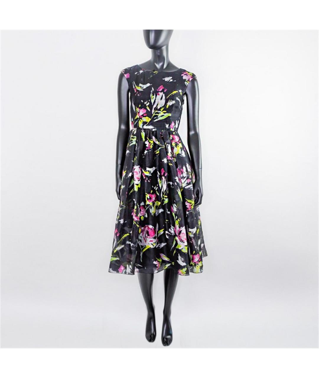 DOLCE&GABBANA Черное шелковое повседневное платье, фото 4