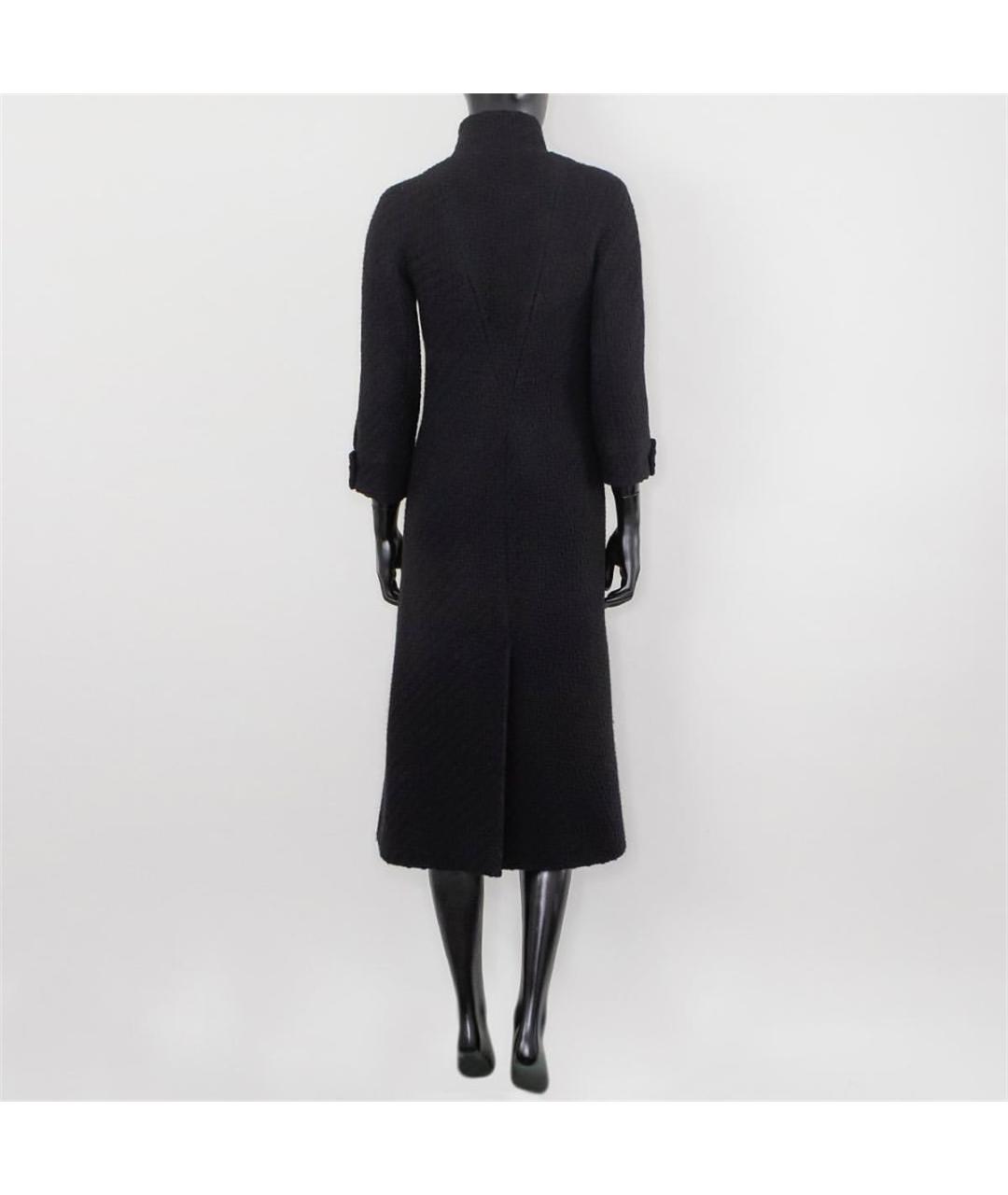 CHANEL Черное шерстяное пальто, фото 3