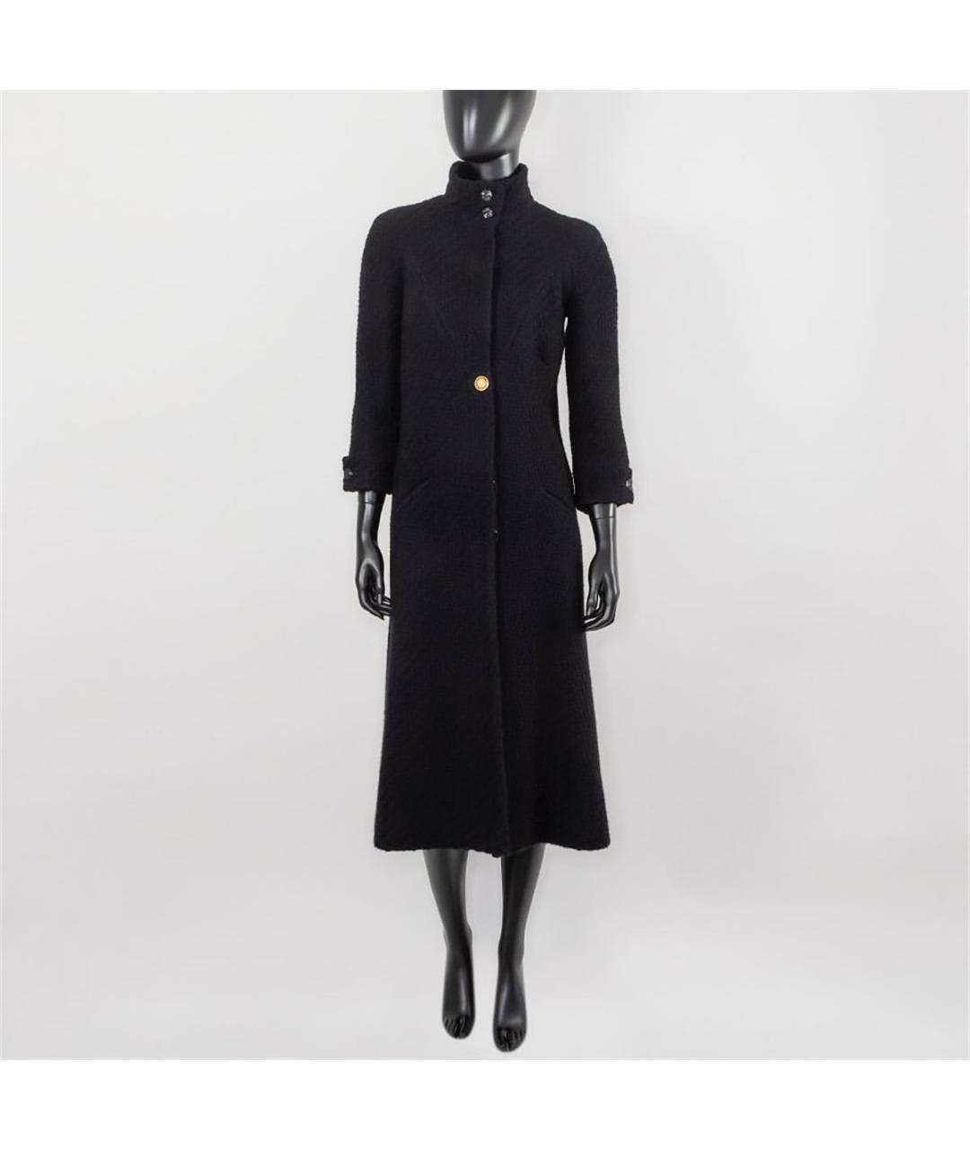 CHANEL Черное шерстяное пальто, фото 4